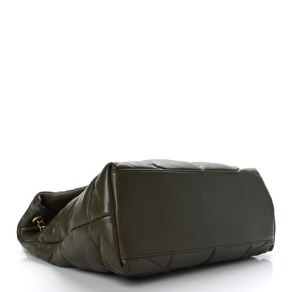 Saint Laurent Lambskin Quilted Medium Loulou Puffer Monogram Chain Satchel Seaweed 4 of 9