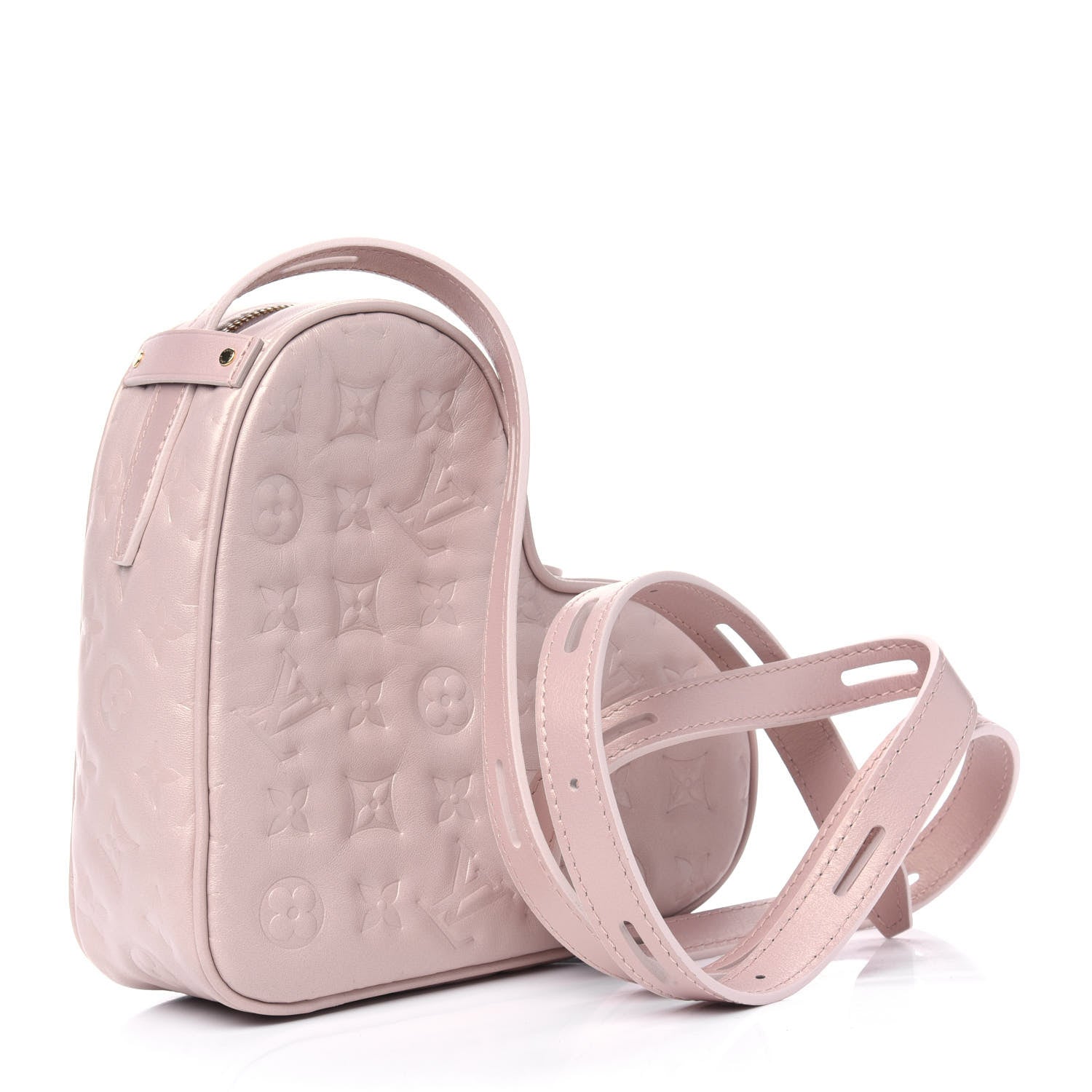 Louis Vuitton Lambskin Embossed Monogram Fall In Love Sac Coeur Light Pink 2 of 5