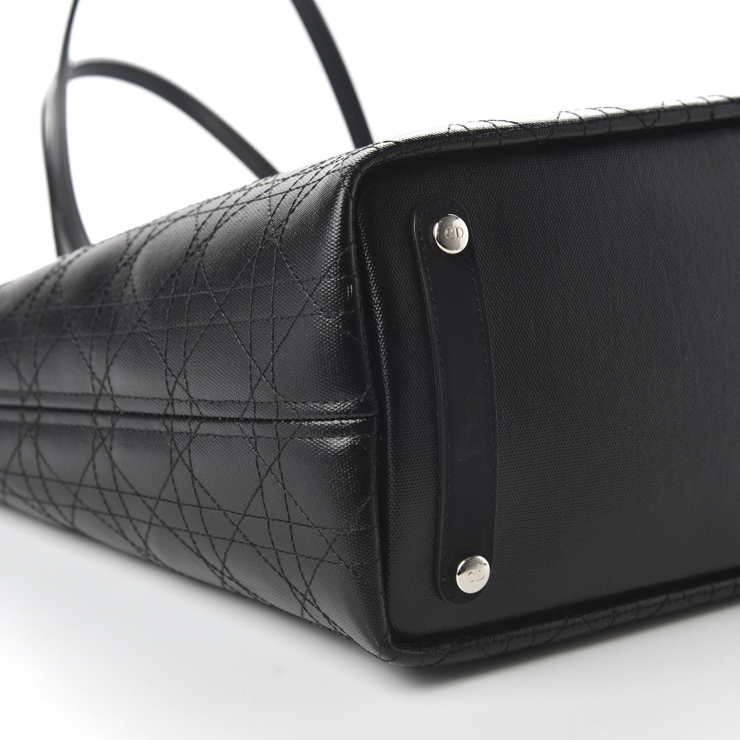 Christian Dior Coated Canvas Cannage Black 6 of 11