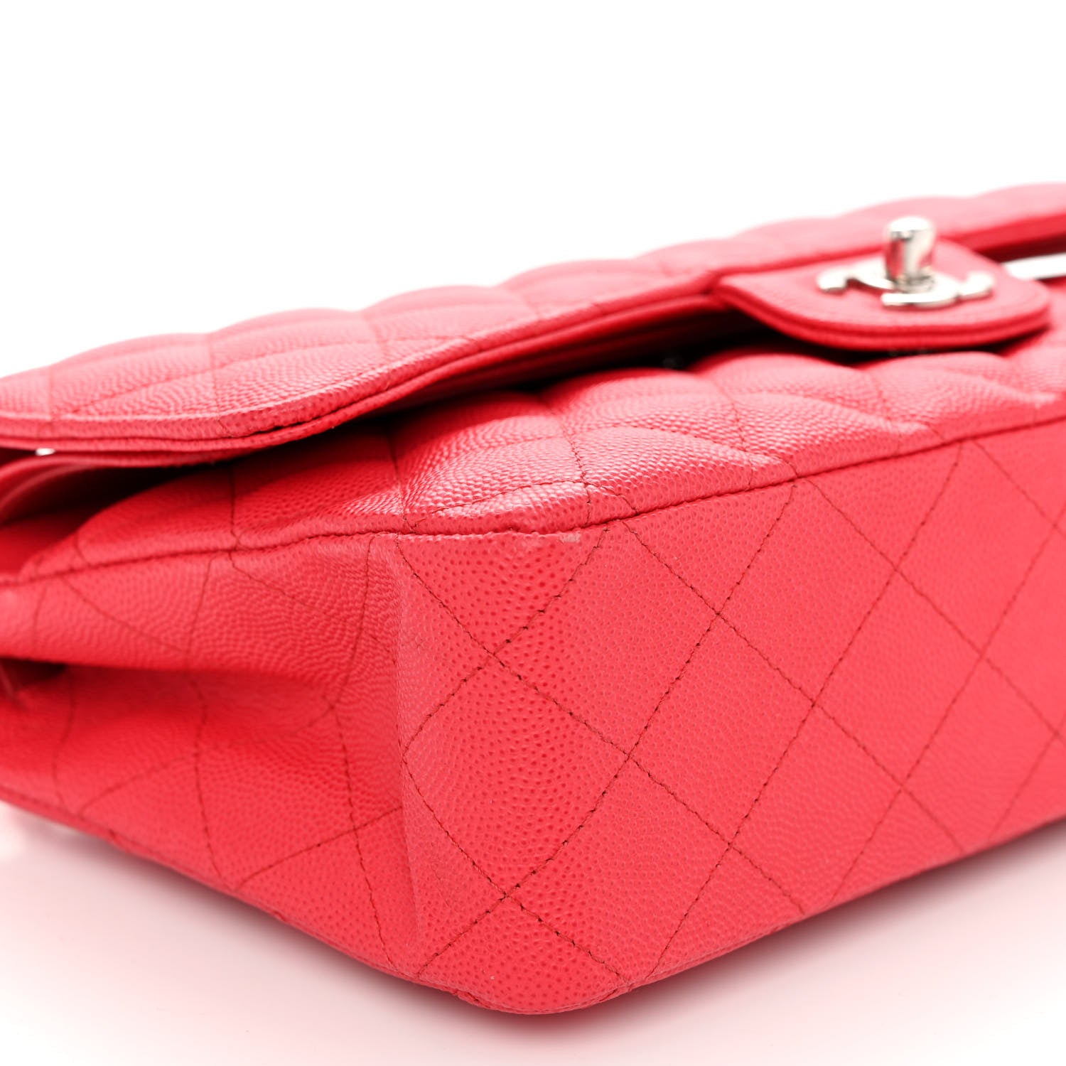 Chanel Caviar Quilted Medium Double Flap Red 9 of 10