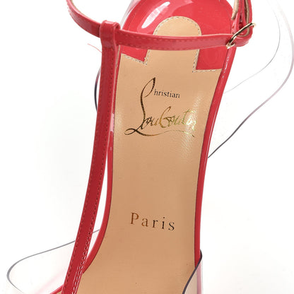 Christian Louboutin Patent PVC Nosy 100 Pumps 38 Begonia 7 of 8