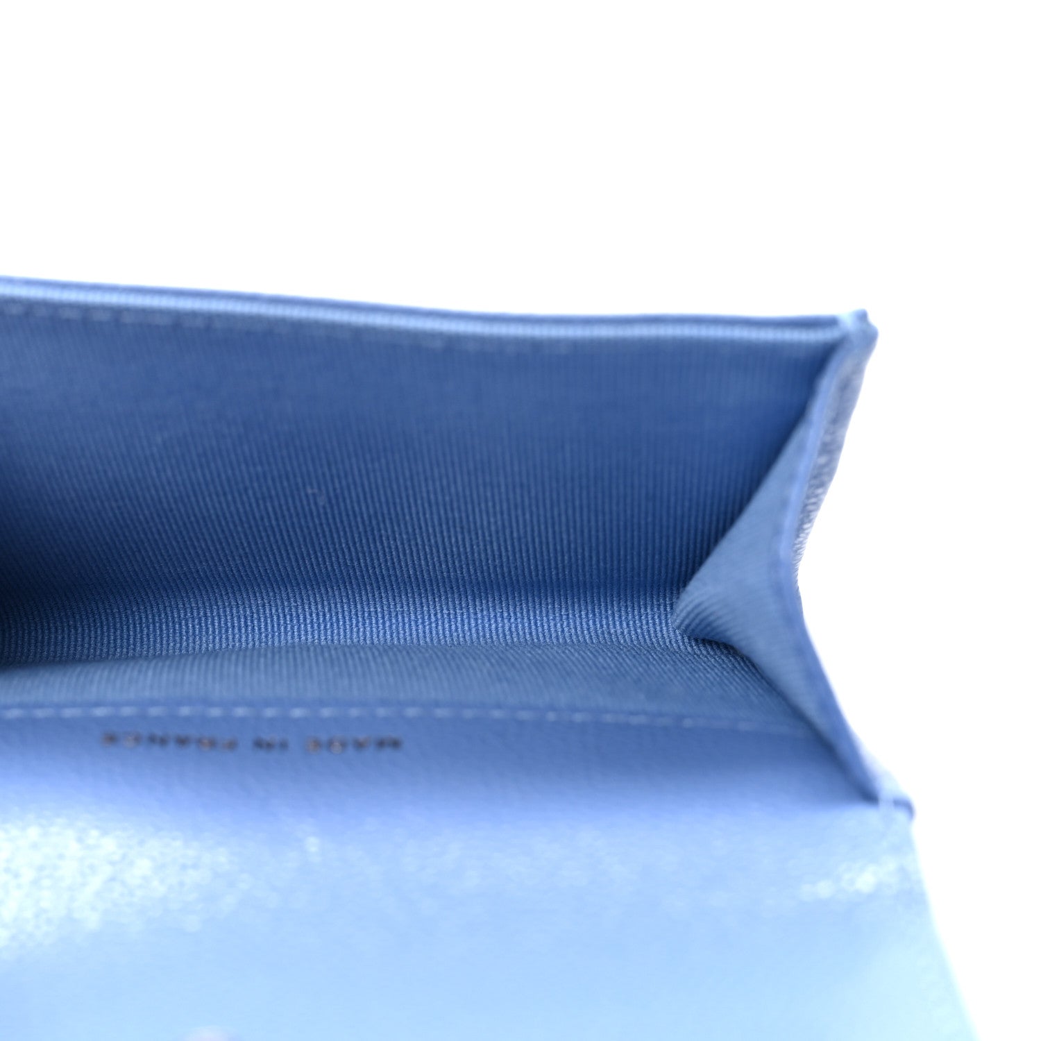 Chanel Caviar Quilted Flap Card Holder Wallet Blue 5 of 9