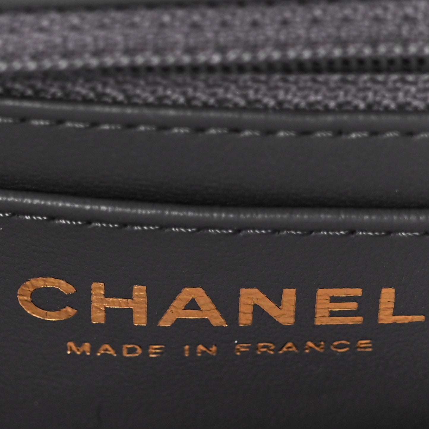Lambskin Quilted Mini Rectangular Flap Dark Grey