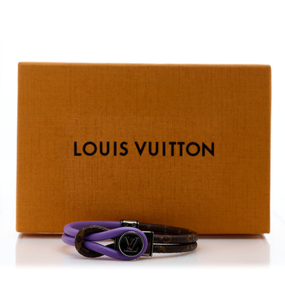 Louis Vuitton Monogram Eclipse Taiga Loop It Bracelet Purple 5 of 5