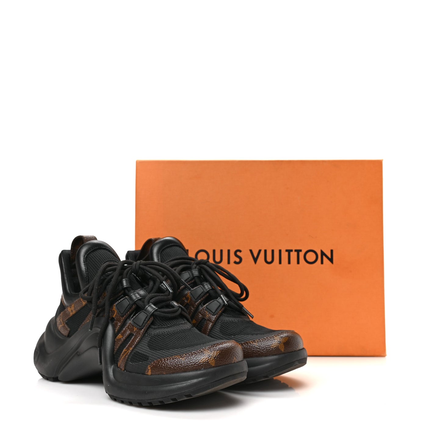 Calfskin Patent Monogram LV Archlight Sneakers 38 Black