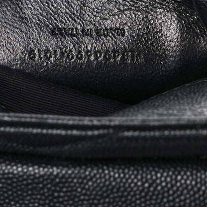 Saint Laurent Grain de Poudre Calfskin Y Quilted Monogram Small Loulou Chain Satchel Black 8 of 12
