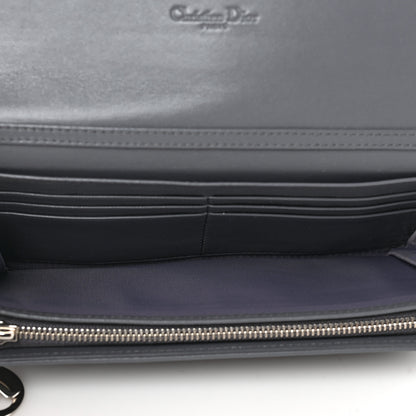 Christian Dior Lambskin Cannage Lady Dior Flap Wallet Grey 5 of 8