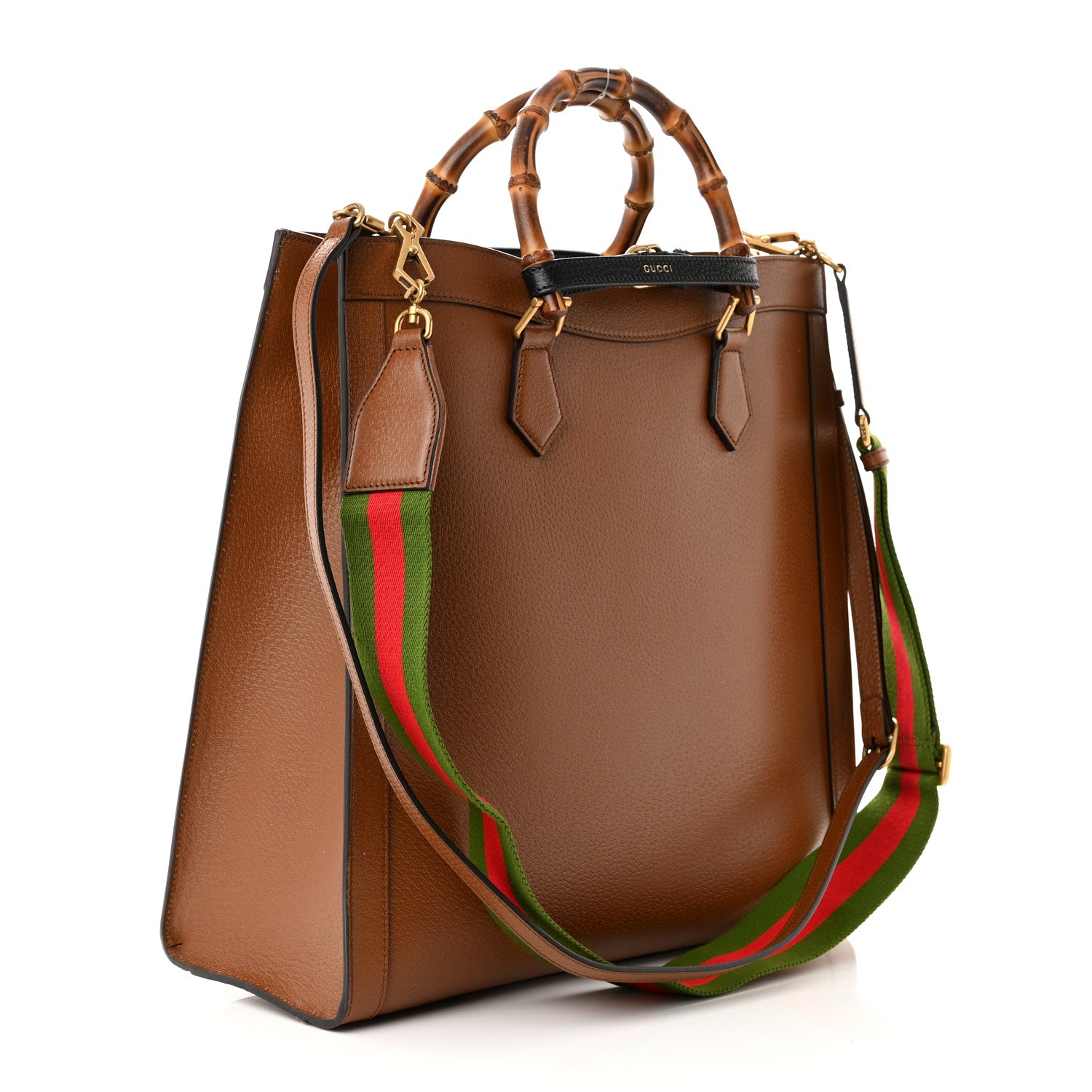 Gucci Wonka Grain Calfskin Large Diana Tote Bag Cuir Black 3 of 13