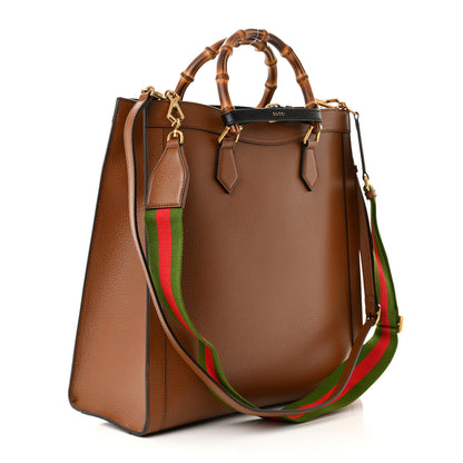 Gucci Wonka Grain Calfskin Large Diana Tote Bag Cuir Black 3 of 13