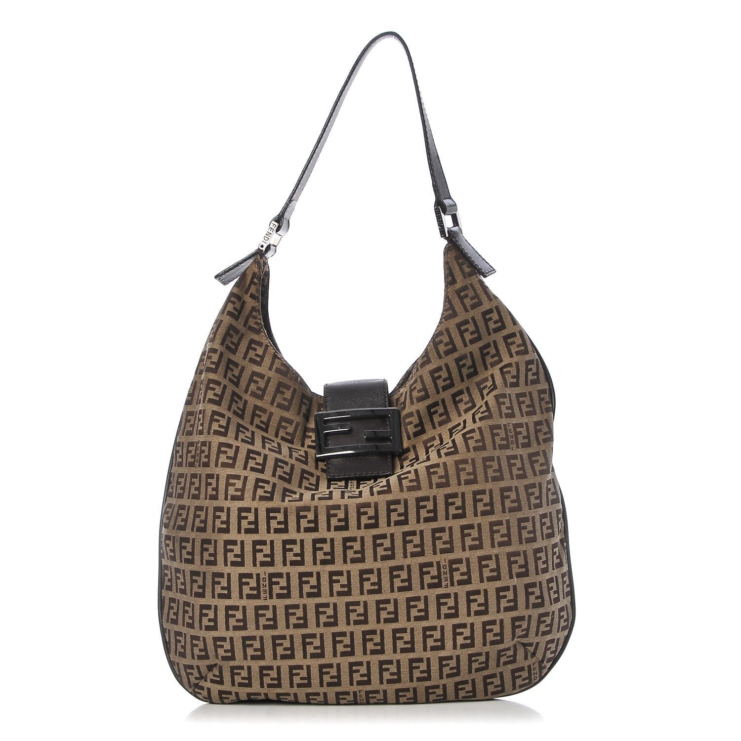 Fendi Zucchino Hobo Dark Brown 1 of 9