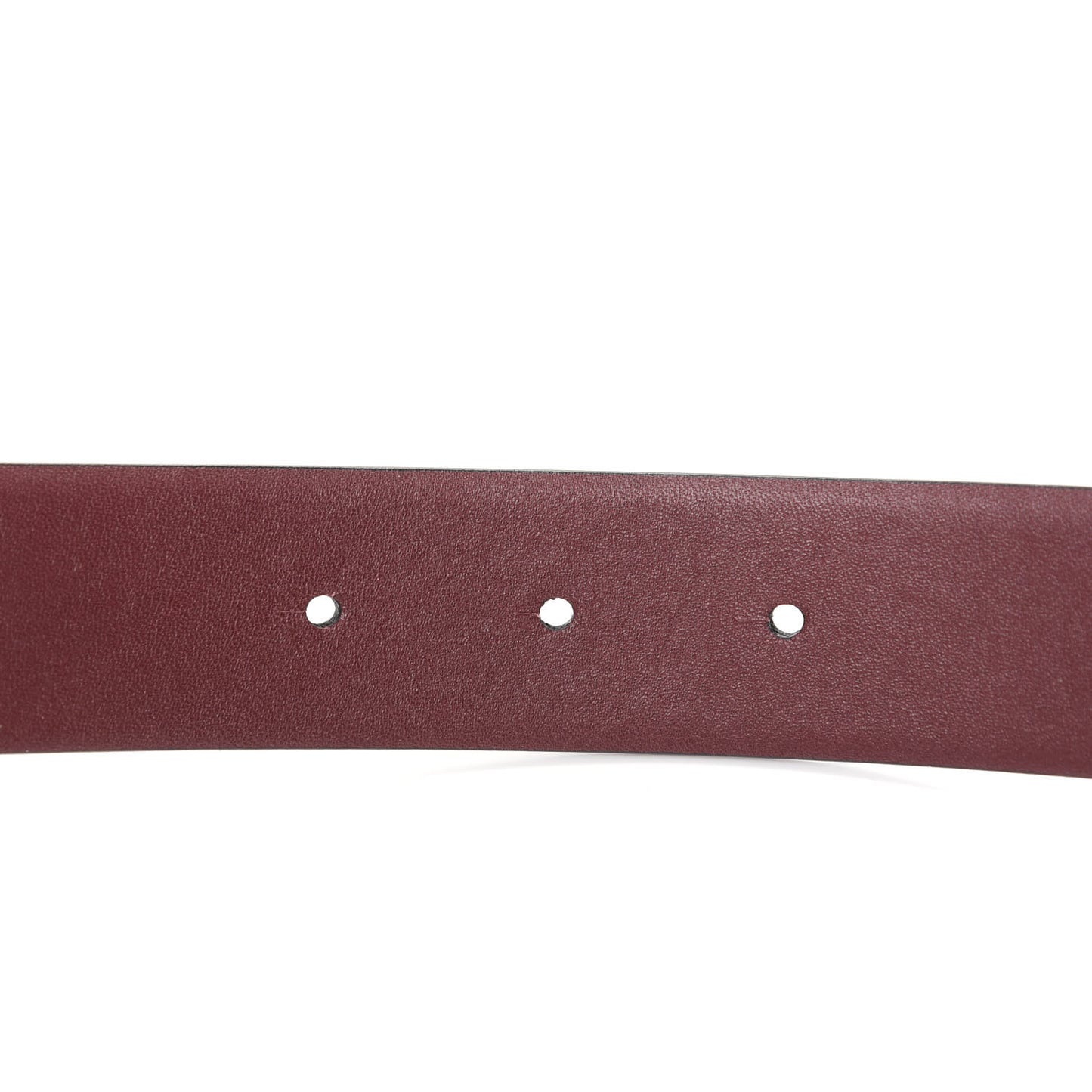 Calfskin CC Reversible Belt 85 Black Burgundy