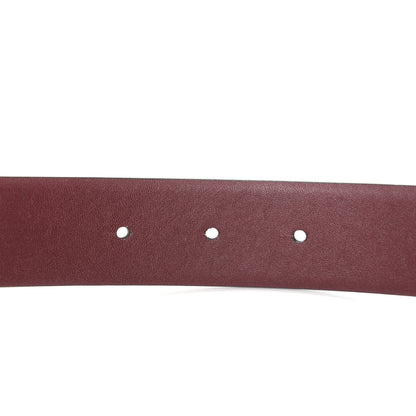Chanel Calfskin CC Reversible Belt 85 Black Burgundy 4 of 7