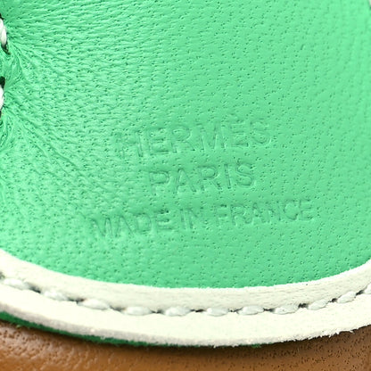 Hermes Milo Lambskin Geegee Camail Bag Charm Kraft Vert Comics Vert Fizz Craie 3 of 3
