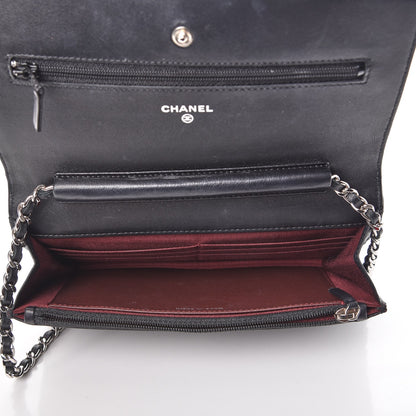 Chanel Lambskin Quilted Wallet On Chain WOC Black 5 of 10