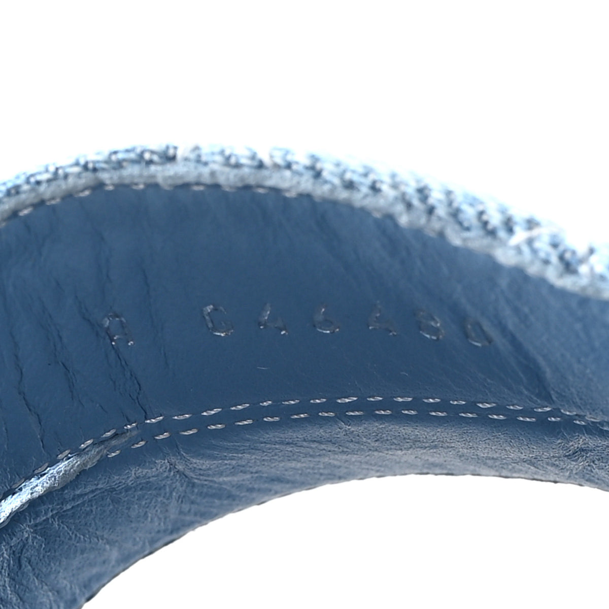 Denim Quilted Mules 36 Blue