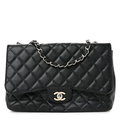 Chanel Caviar Quilted Jumbo Single Flap Black 1 of 10