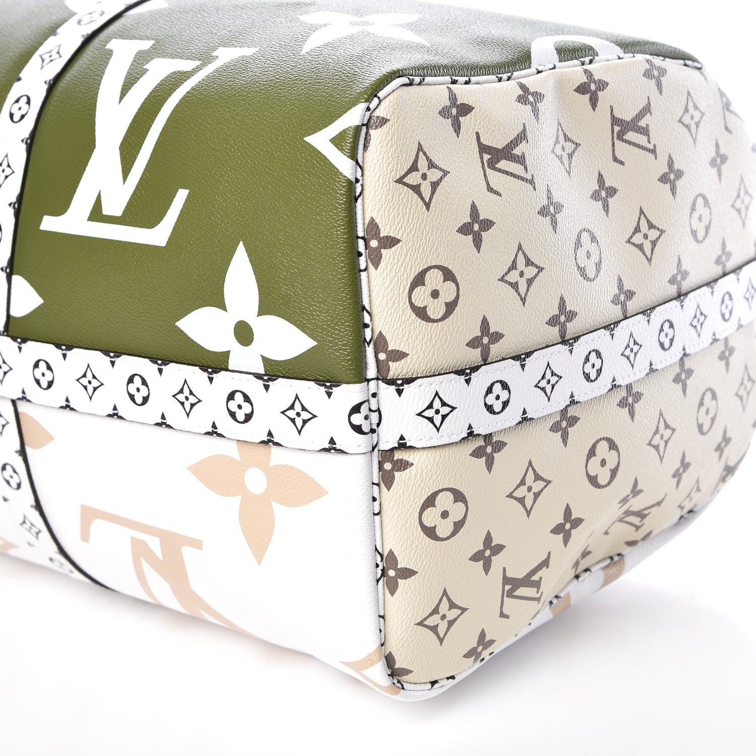 Louis Vuitton Monogram Giant Keepall Bandouliere 50 Kaki Beige 10 of 10
