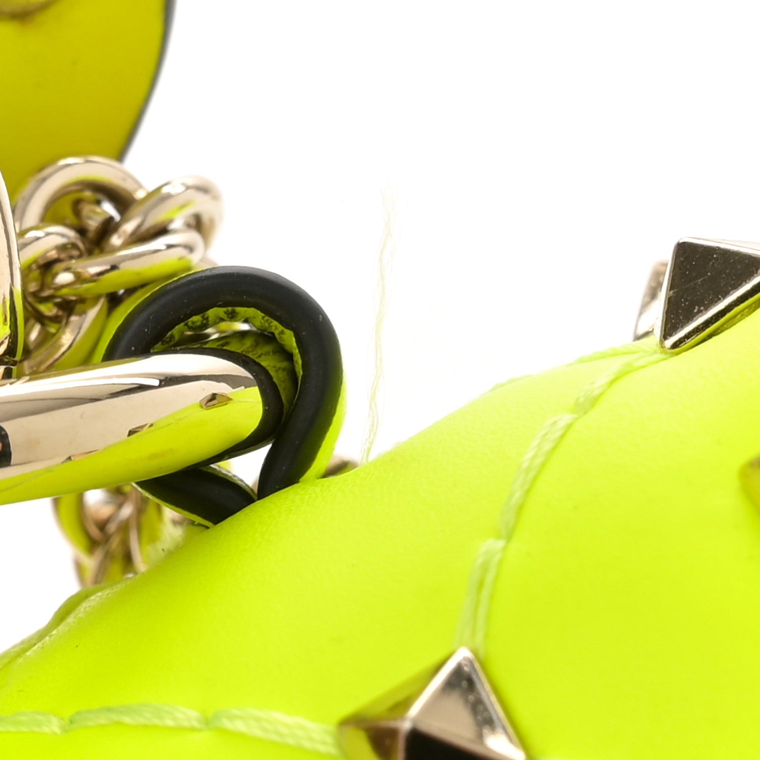 Valentino Garavani Calfskin Micro Rockstud Spike Shoulder Bag Lime 13 of 15