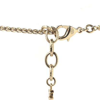 Chanel Pearl Crystal CC Necklace Gold 4 of 5