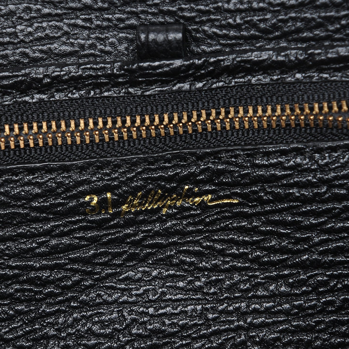 3.1 Textured Calfskin Mini Pashli Satchel Black