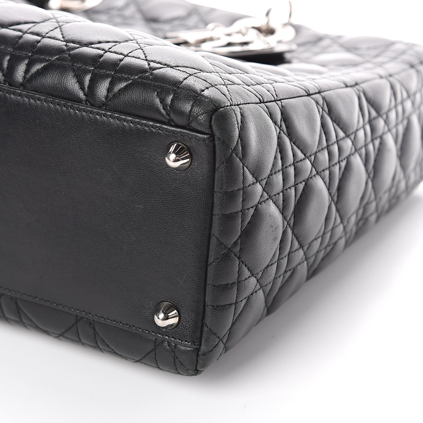 Lambskin Cannage Large Lady Dior Black