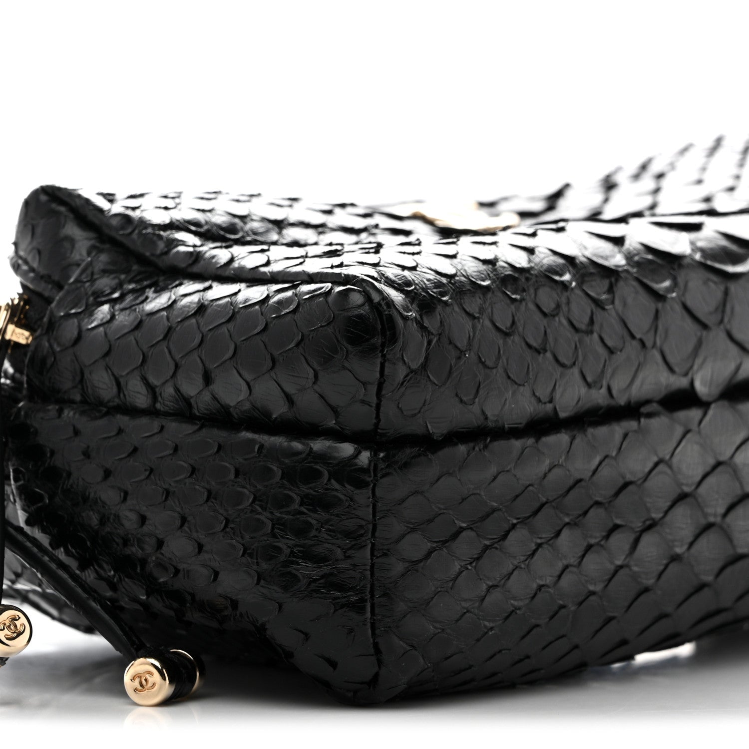 Chanel Snakeskin Waist Bag Black 9 of 15