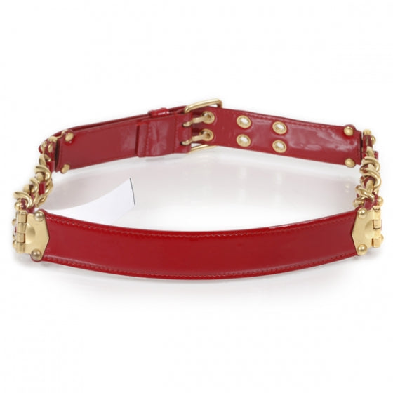 Patent Chain Belt 28 70 Red