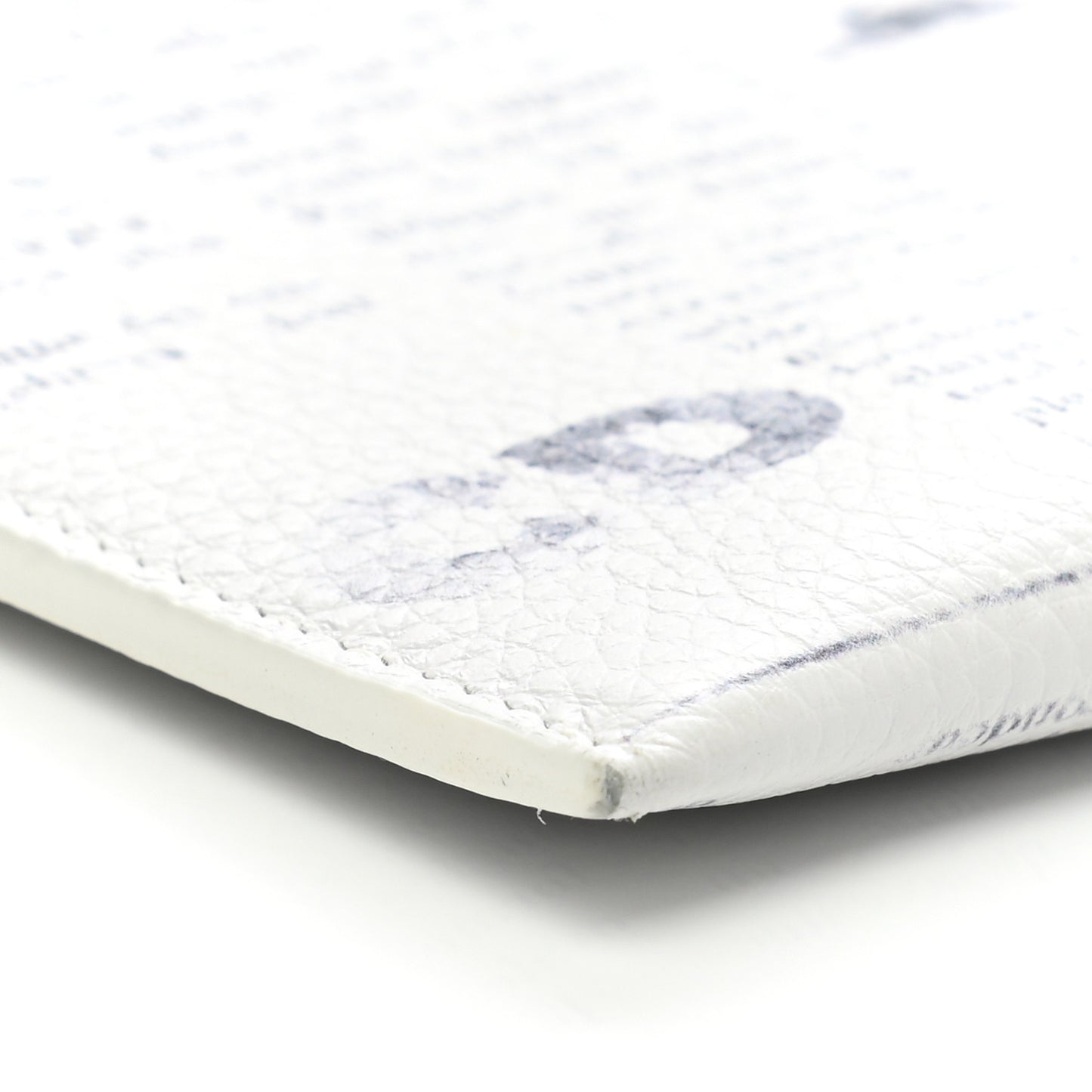 X DANIEL ARSHAM Grained Calfskin Newspaper Wristlet White