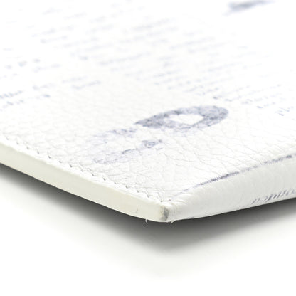 Christian Dior X DANIEL ARSHAM Grained Calfskin Newspaper Wristlet White 9 of 12