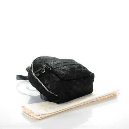 Stella McCartney Shaggy Deer Quilted Mini Falabella Backpack Black 4 of 9