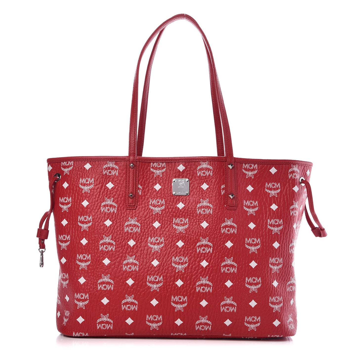 Visetos Medium Liz Reversible Shopper Tote Ruby Red