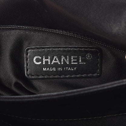 Chanel Lambskin Quilted Maxi 3 Flap Black 6 of 10