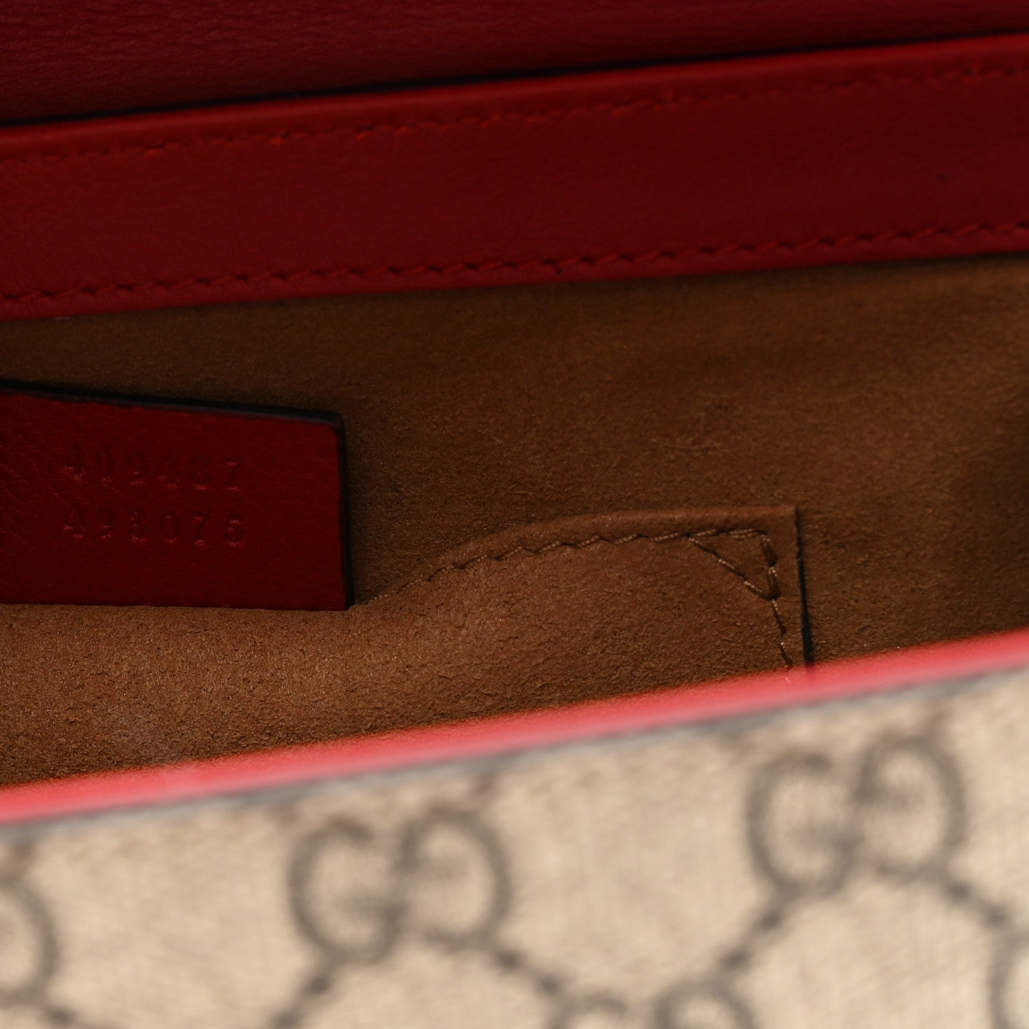 Gucci GG Supreme Monogram Calfskin Small Padlock Shoulder Bag Beige Hibiscus Red New Rosette 7 of 10