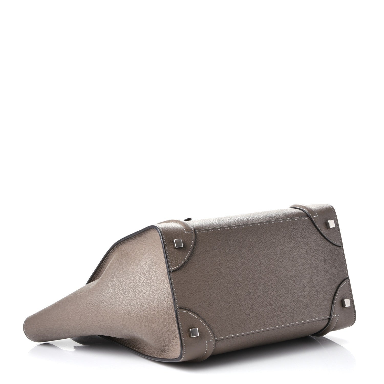 Celine Drummed Calfskin Mini Luggage Souris 4 of 9