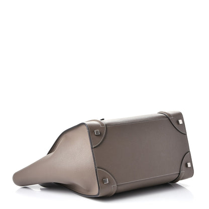 Celine Drummed Calfskin Mini Luggage Souris 4 of 9