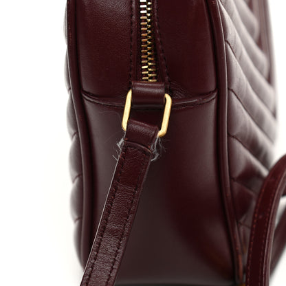 Saint Laurent Calfskin Matelasse Monogram Lou Camera Bag Dark Legion Red 11 of 11