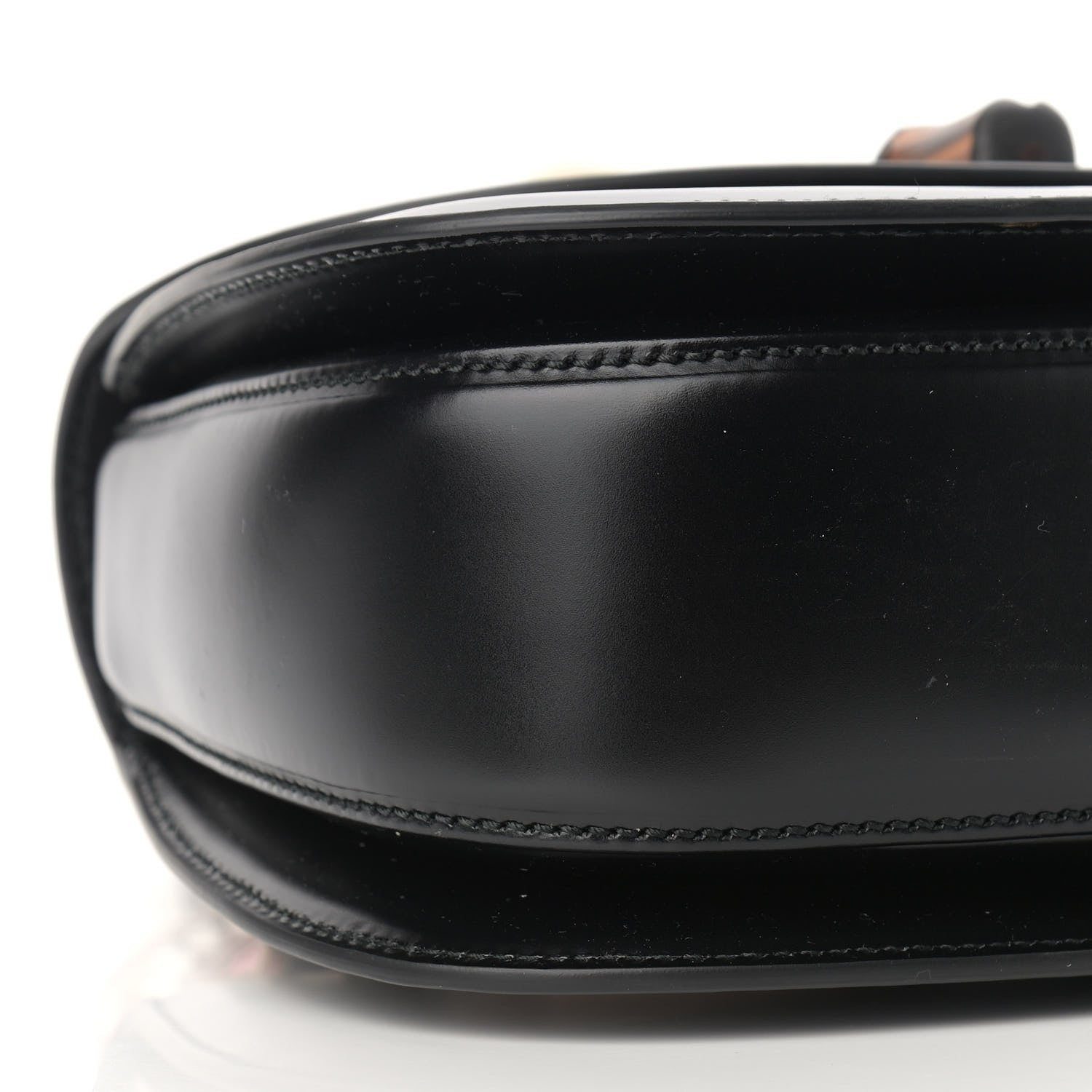 Gucci Calfskin Plexiglass Medium Classic 2 Top Handle Bag Black 9 of 14