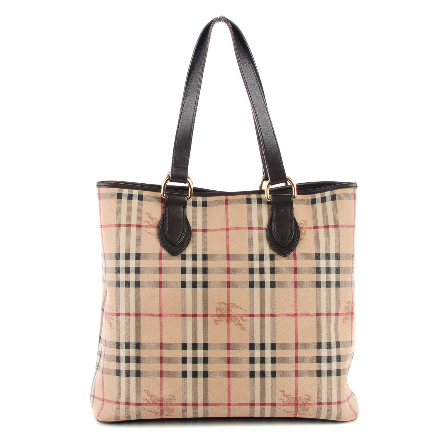 Burberry Haymarket Check Medium Tote Chocolate 1 of 8