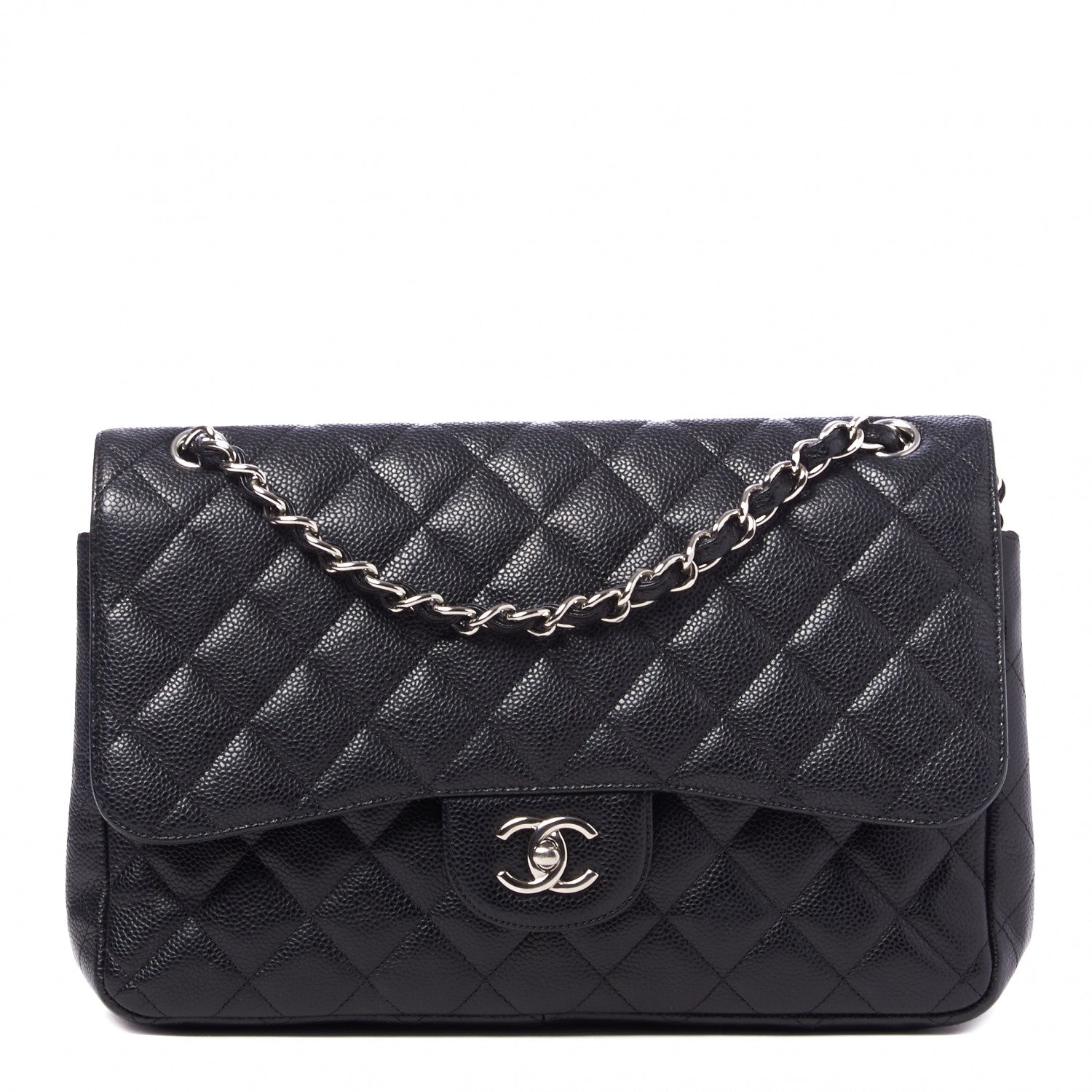 Chanel Caviar Quilted Jumbo Double Flap Black 1 of 10