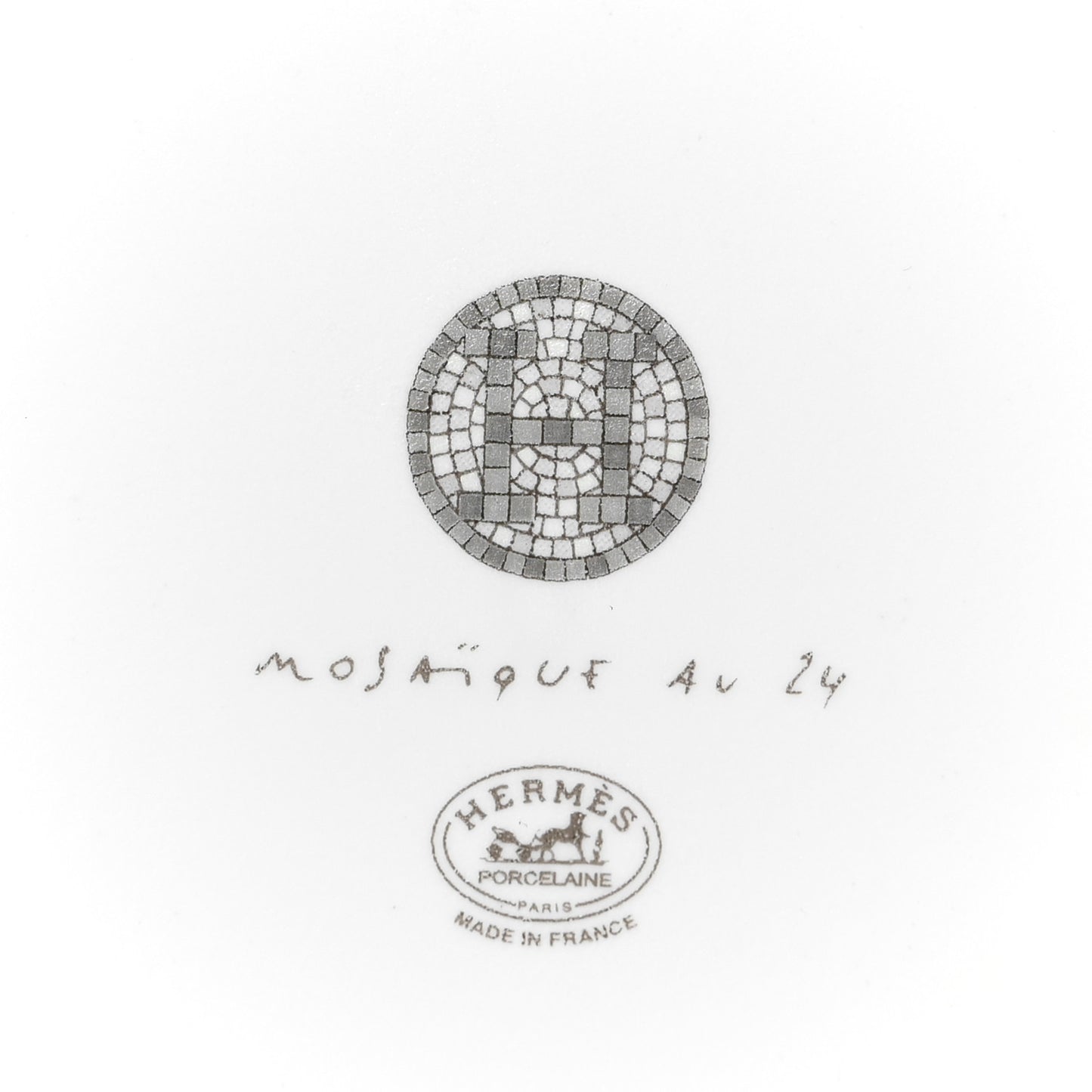 Porcelain Mosaique Au 24 Platine Square Plate N°2