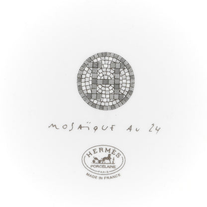 Hermes Porcelain Mosaique Au 24 Platine Square Plate N°2 4 of 5