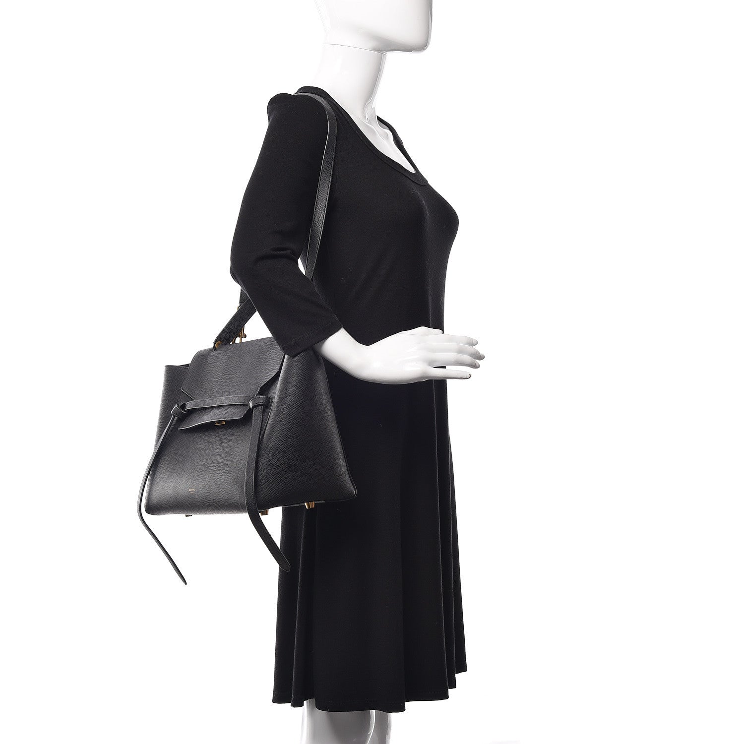 Celine Grained Calfskin Mini Belt Bag Black 2 of 17
