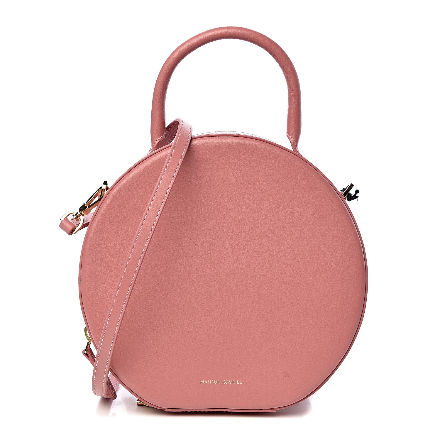 Mansur Gavriel Calfskin Circle Crossbody Blush 1 of 10