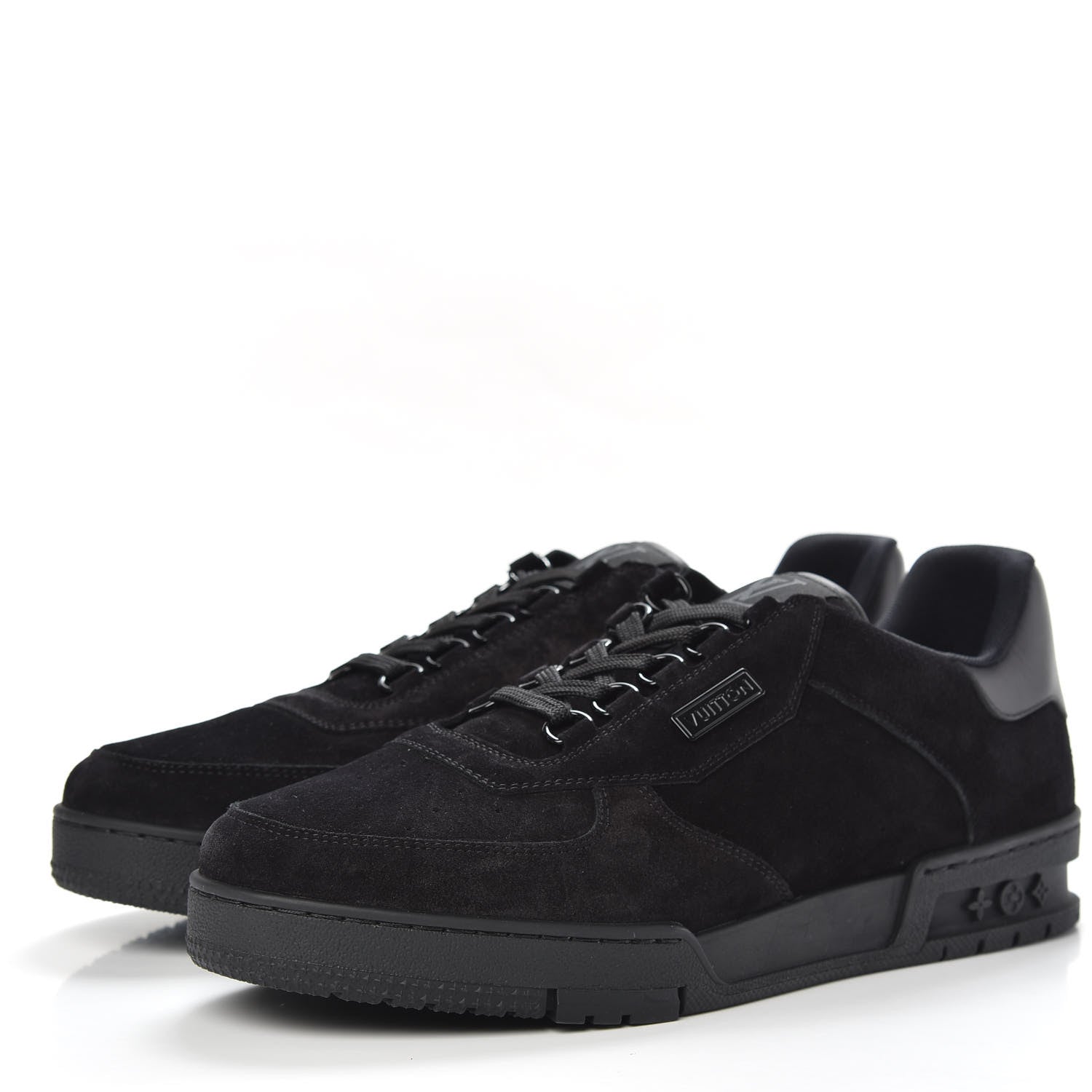 Louis Vuitton Suede Mens LV Trainer Sneakers 9.5 Black 3 of 8