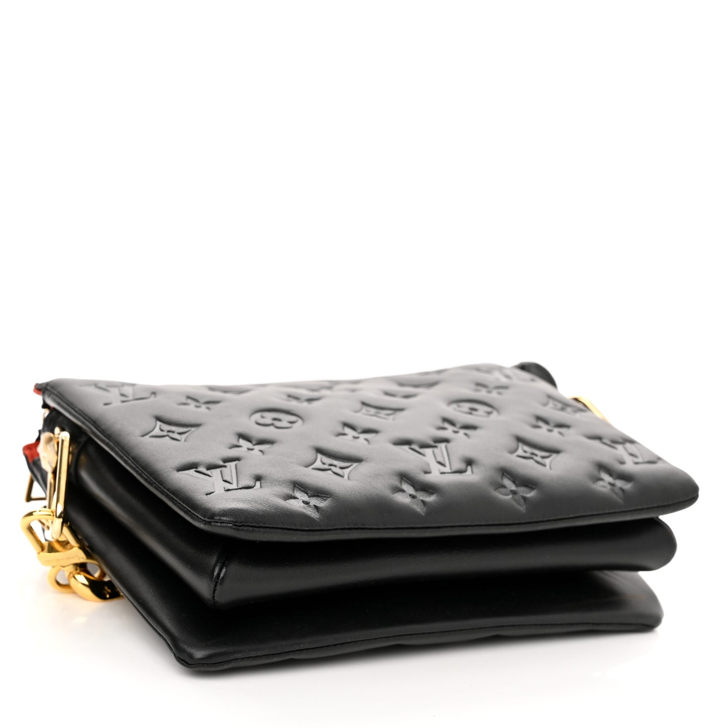 Lambskin Embossed Monogram Coussin BB Black