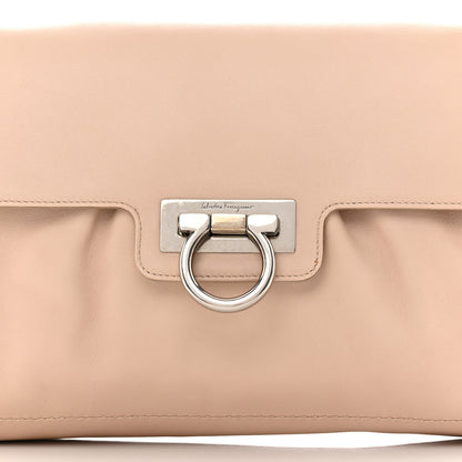 Salvatore Ferragamo Calfskin Gancini Chain Shoulder Bag New Bisque 7 of 10