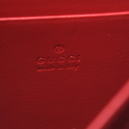 Gucci Calfskin Matelasse GG Marmont Chain Wallet Hibiscus Red 6 of 11