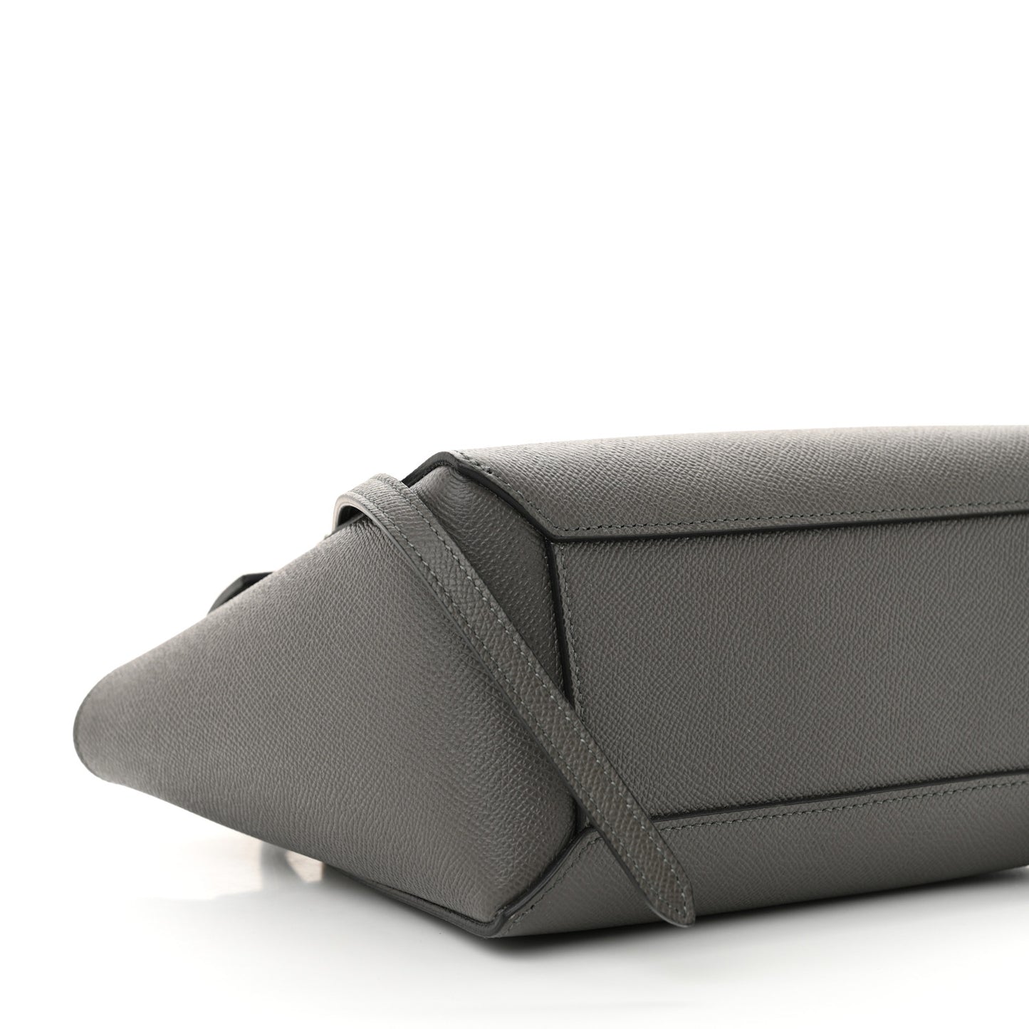 Grained Calfskin Nano Belt Bag Grey
