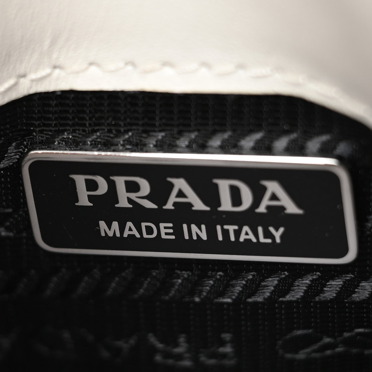 Prada Spazzolato Mini Cleo Flap Adjustable Strap Shoulder Bag White 6 of 11