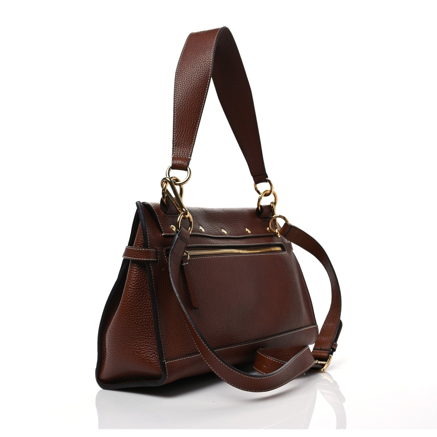 Mulberry Classic Grain Calfskin Small Chiltern Satchel Oak 3 of 7
